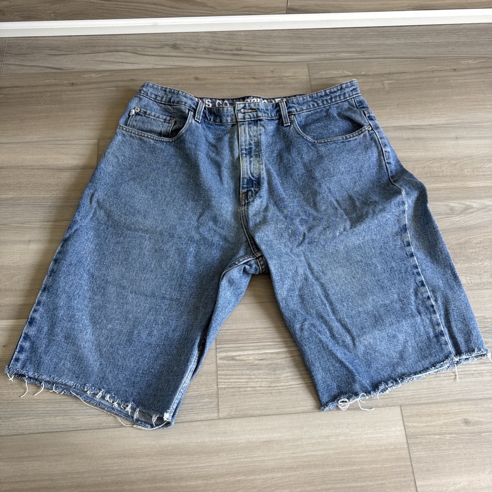 Vintage Polo Jeans‎ Ralph Lauren Denim Shorts Men's 38 Distressed, Cut Off, Fray